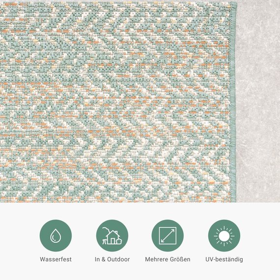 FRAAI | Home & Living In- & Outdoor Teppich - Playa Aztec Grün