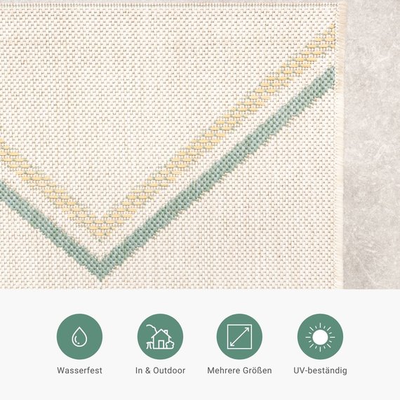 FRAAI | Home & Living In- & Outdoor Teppich - Playa Pattern Creme