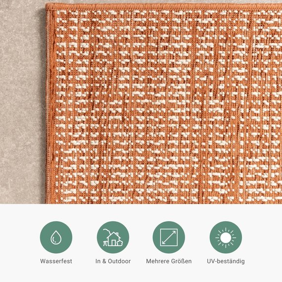 FRAAI | Home & Living In- & Outdoor Teppich - Porto Curves Terracotta