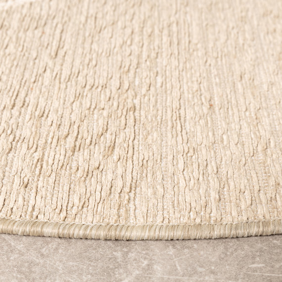 FRAAI | Home & Living In- & Outdoor Teppich Rund - Porto Lines Creme