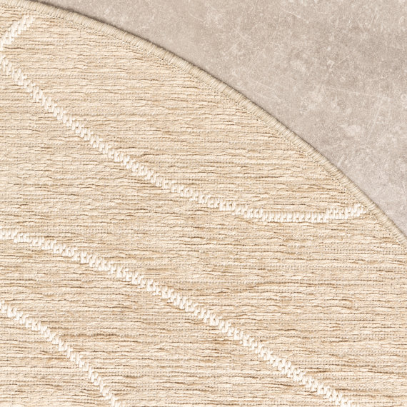 FRAAI | Home & Living In- & Outdoor Teppich Rund - Porto Lines Creme