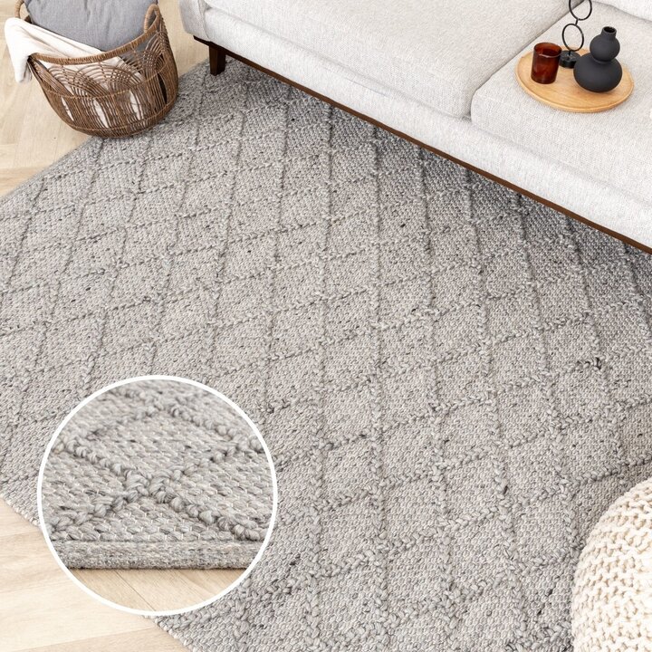 Wollteppich - Knit Grau