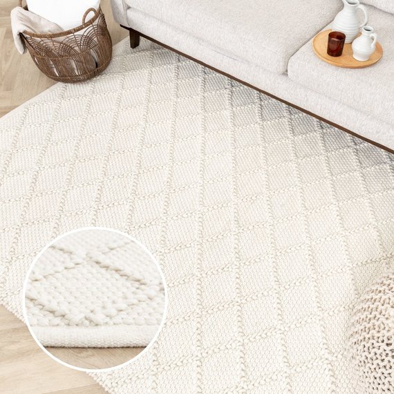 FRAAI | Home & Living Wollteppich - Knit Creme