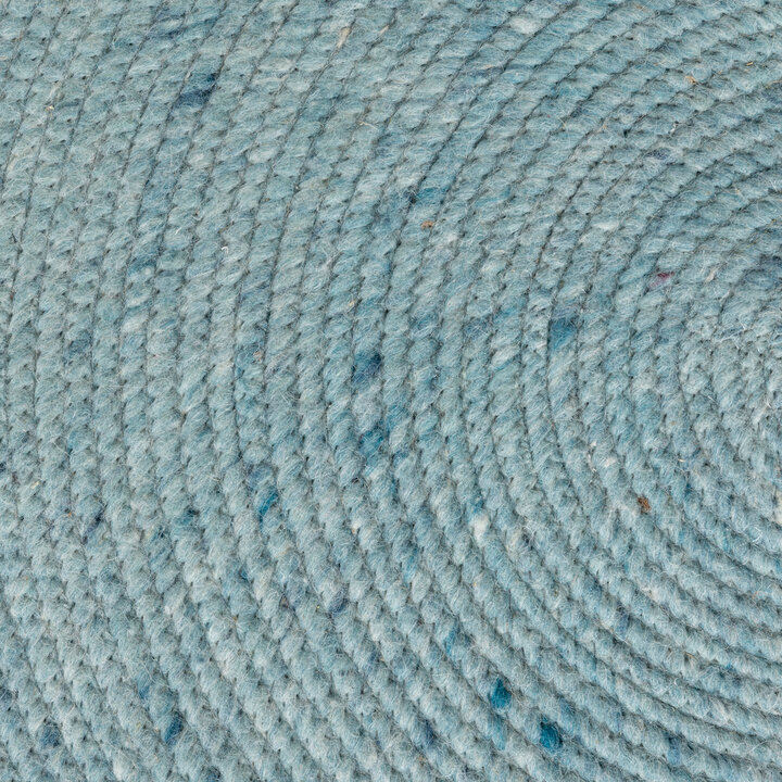 Wollteppich Rund - Wise Blau 364