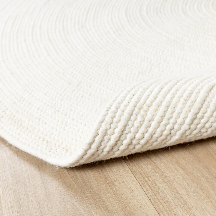 Wollteppich Rund - Wise Weiß 001