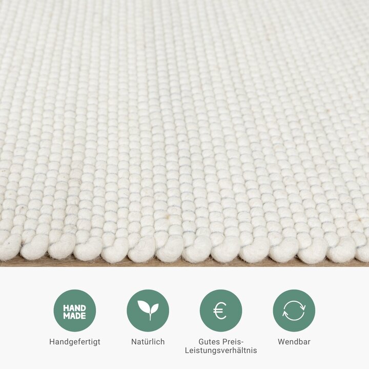 Wollteppich - Wise Weiß 001