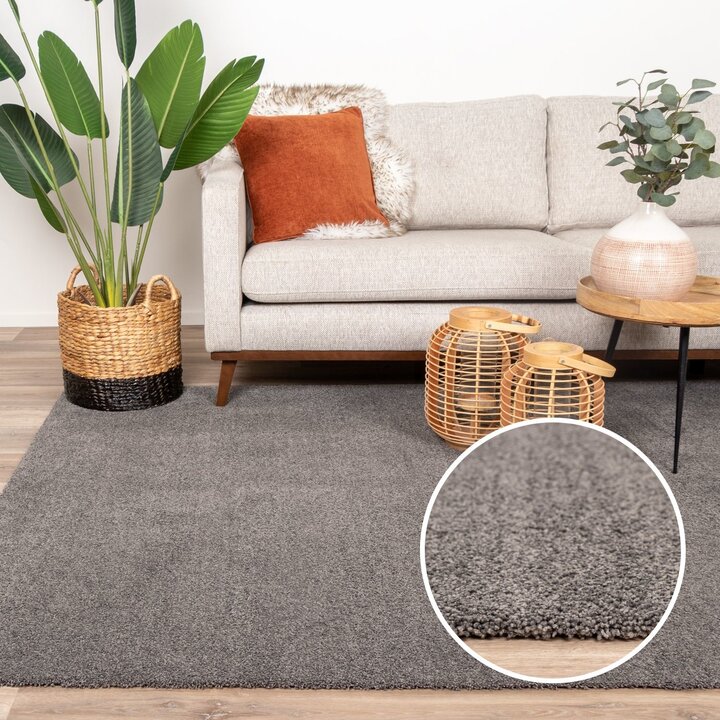 Waschbarer Teppich - Clean Dunkelgrau