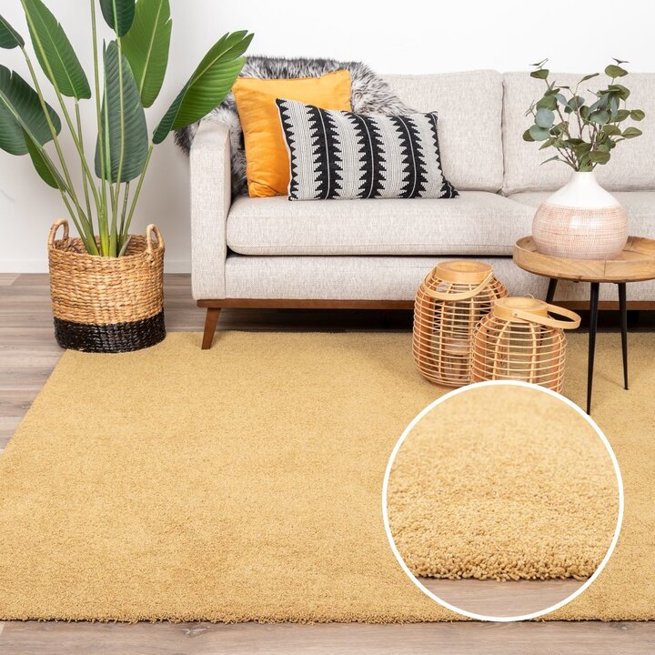 Waschbarer Teppich - Clean Ockergelb