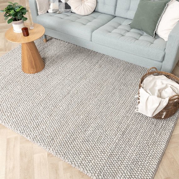 FRAAI | Home & Living Wollteppich - Luminous Hellgrau