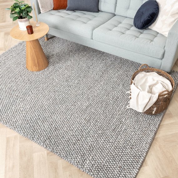 FRAAI | Home & Living Wollteppich - Luminous Grau/Meliert