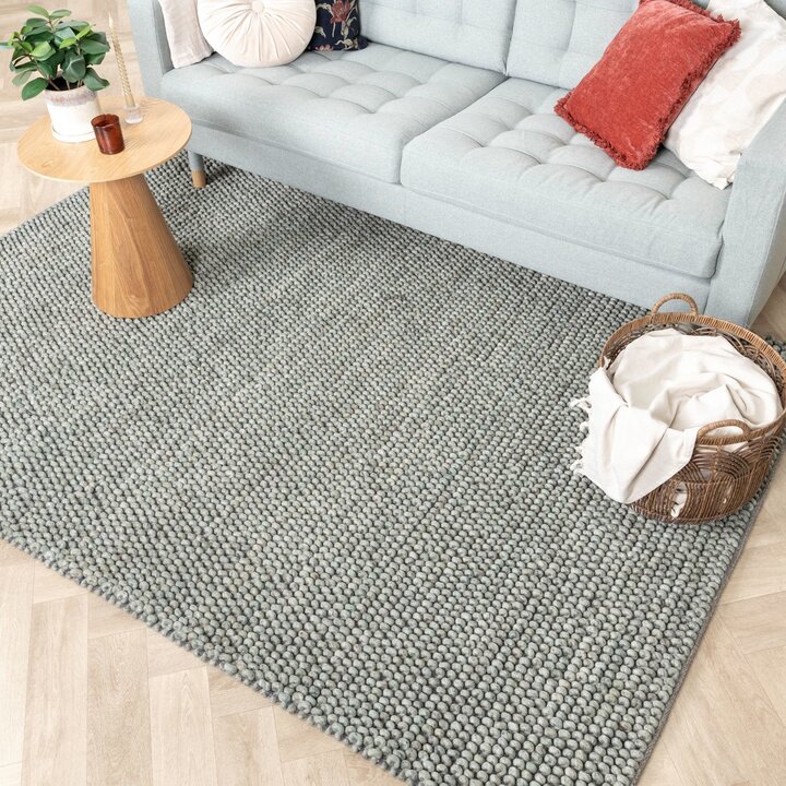 Wollteppich - Luminous Grün Grau