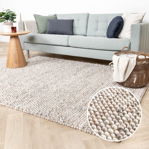FRAAI | Home & Living Wollteppich - Luminous Creme/Meliert