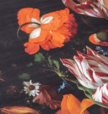 FRAAI | Home & Living Teppich Floral - Florine Schwarz Orange