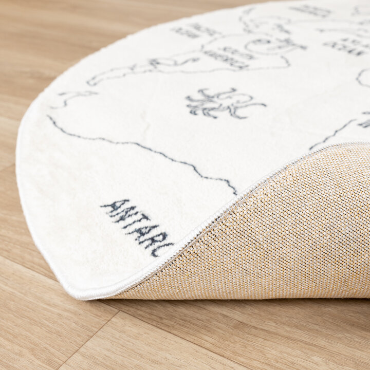 Kinderteppich Rund - Globe Creme
