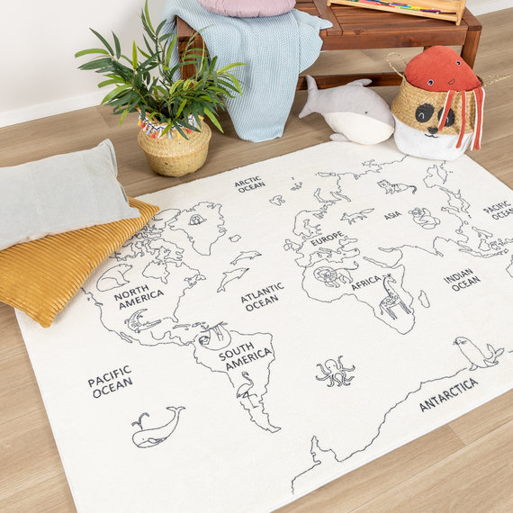 FRAAI | Home & Living Kinderteppich - Globe Creme