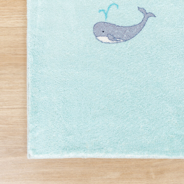 Kinderteppich - Globe Hellblau