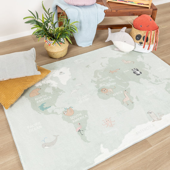 FRAAI | Home & Living Kinderteppich - Globe Mint