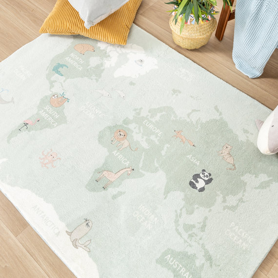 FRAAI | Home & Living Kinderteppich - Globe Mint