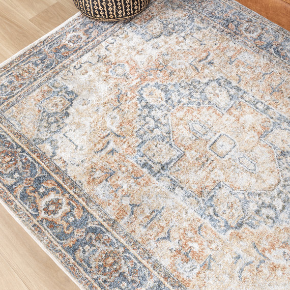 FRAAI | Home & Living Waschbarer Teppich - Nova Medaillon Bunt