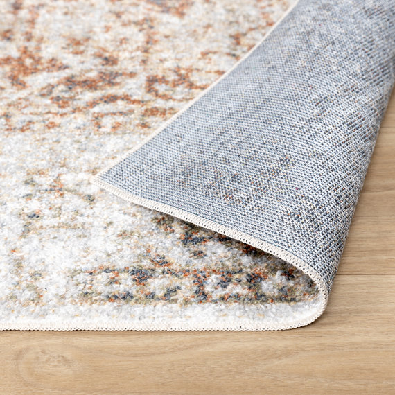 FRAAI | Home & Living Waschbarer Teppich - Nova Medaillon Hellgrau