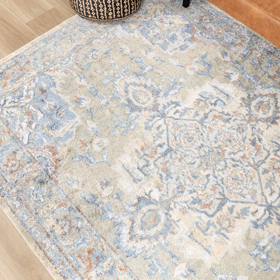 FRAAI | Home & Living Waschbarer Teppich - Nova Medaillon Grün