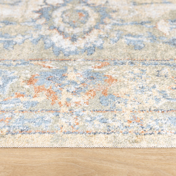 FRAAI | Home & Living Waschbarer Teppich - Nova Medaillon Grün