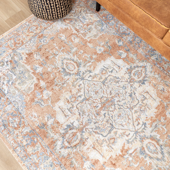 FRAAI | Home & Living Waschbarer Teppich - Nova Medaillon Terra