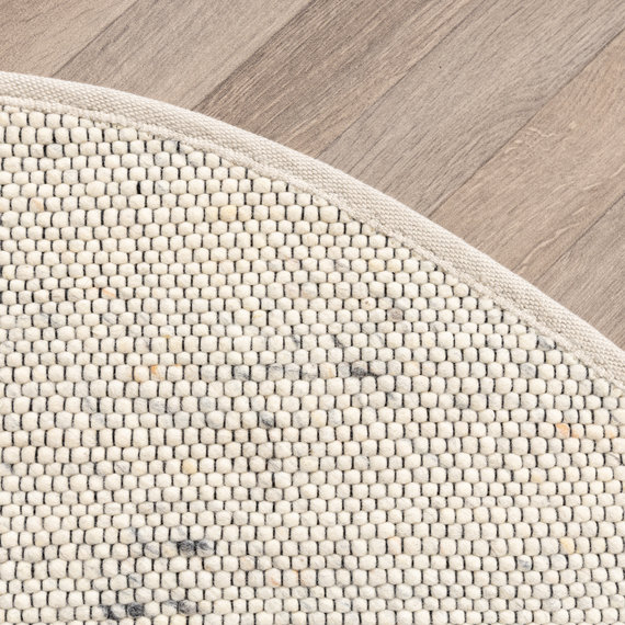 FRAAI | Home & Living Wollteppich Rund - Dala Creme/Meliert