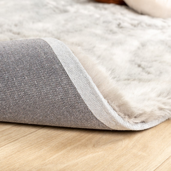 FRAAI | Home & Living Hochflor Teppich - Flowy Hellgrau