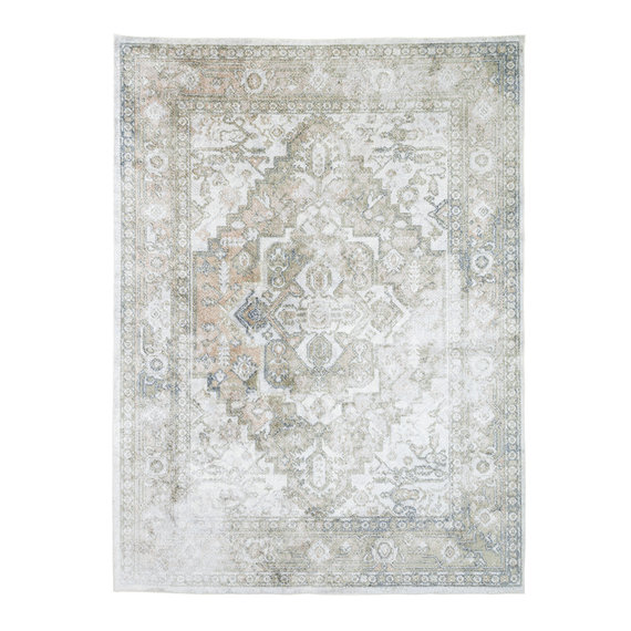 FRAAI | Home & Living Waschbarer Teppich - Nova Aztec Olivgrün