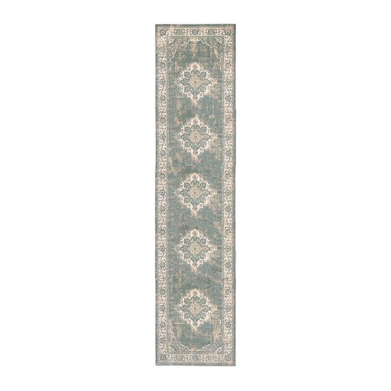 FRAAI | Home & Living Vintage Läufer - Spring Medaillon Grün Creme