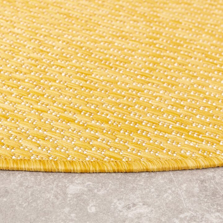 In- & Outdoor Teppich Rund - Costa Ockergelb