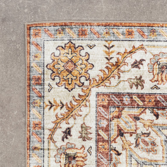 FRAAI | Home & Living Vintage Gartenteppich - Santo Medaillon Terracotta