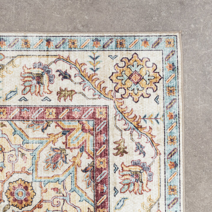 Vintage Gartenteppich - Santo Medaillon Hellblau