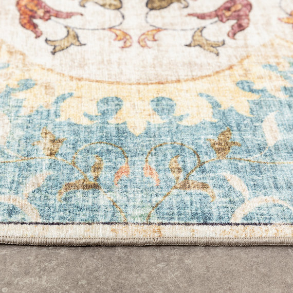 FRAAI | Home & Living Vintage Gartenteppich - Santo Mandala Hellblau