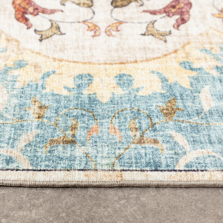 Vintage Gartenteppich - Santo Mandala Hellblau