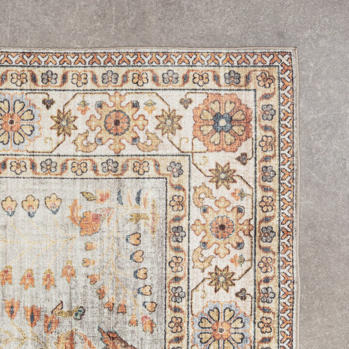 Vintage Gartenteppich - Santo Flora Hellgrau