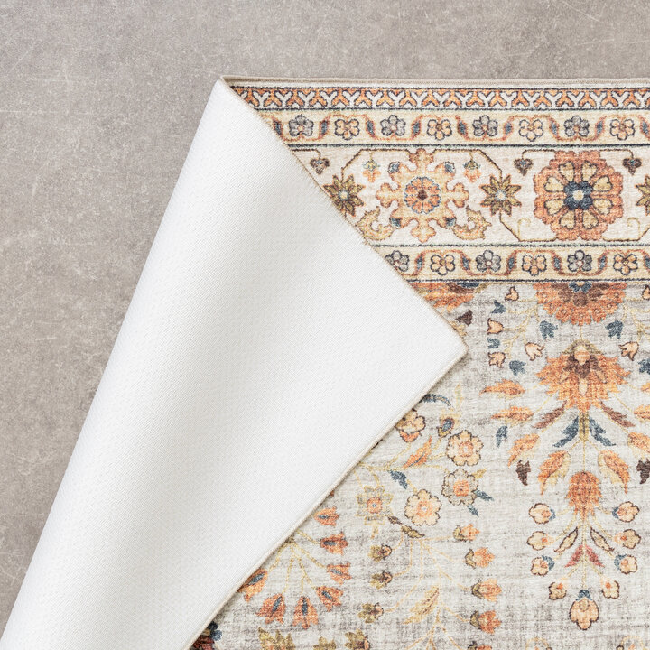 Vintage Gartenteppich - Santo Flora Hellgrau