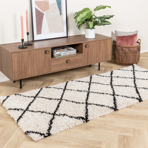 FRAAI | Home & Living Hochflor Läufer - Sensa Lines Creme