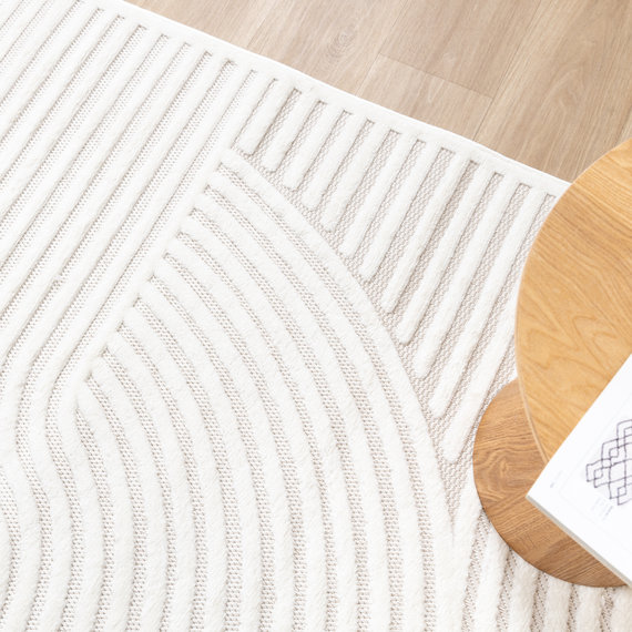 FRAAI | Home & Living Teppich Modern - Nori Curves Weiß