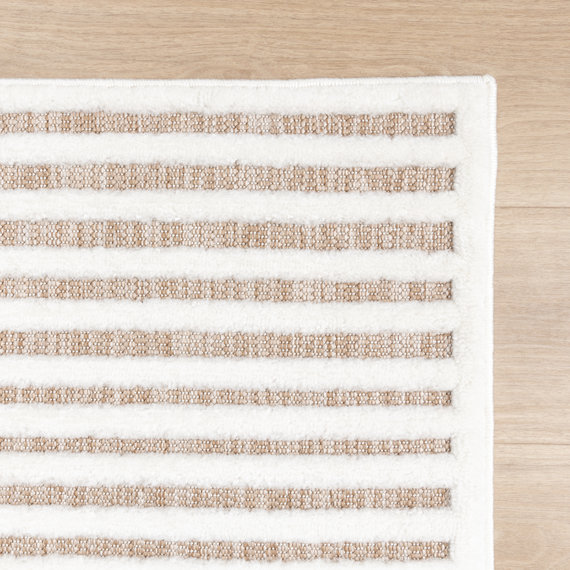 FRAAI | Home & Living Teppich Modern - Nori Curves Weiß Taupe