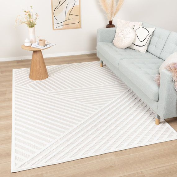 FRAAI | Home & Living Teppich Modern - Nori Lines Weiß