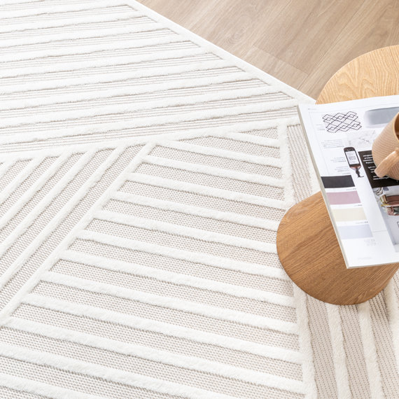 FRAAI | Home & Living Teppich Modern - Nori Lines Weiß