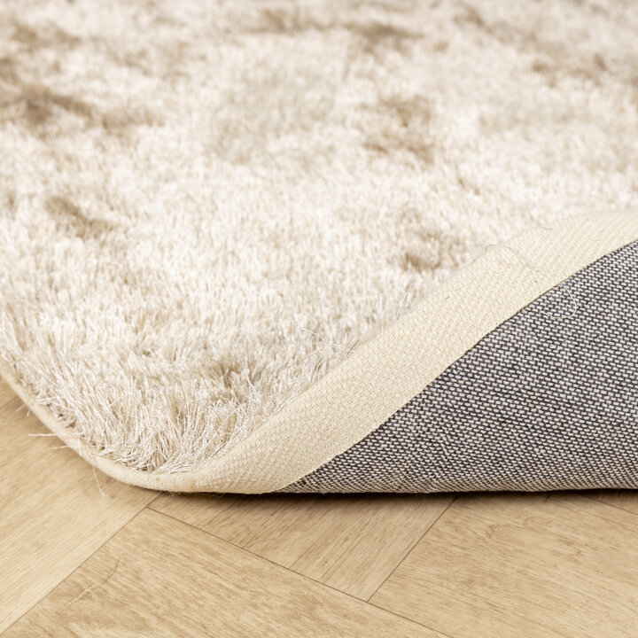 Hochflor Teppich Rund - Glorious Champagner Creme