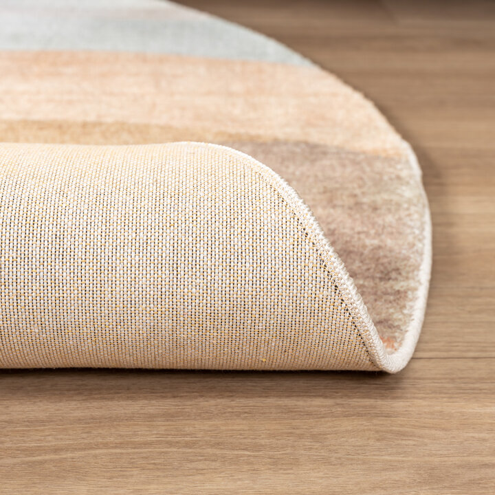 Moderner Teppich Rund - Field Terra Rot