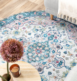 FRAAI | Home & Living Teppich Vintage Rund - Lily Oriental Blau Rosa