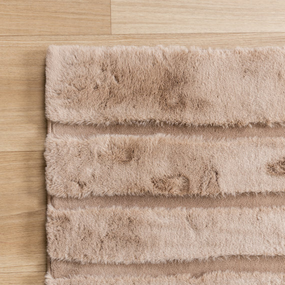 FRAAI | Home & Living Hochflor Teppich - Carvy Curves Taupe