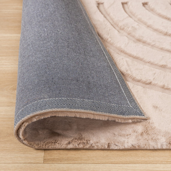 FRAAI | Home & Living Hochflor Teppich - Carvy Curves Taupe