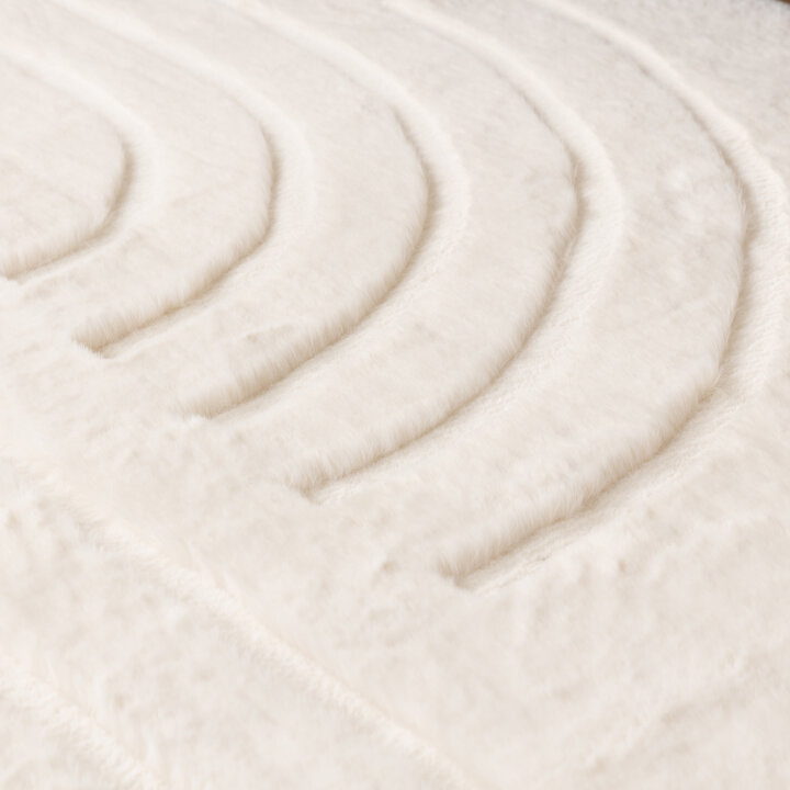 Hochflor Teppich - Carvy Curves Creme
