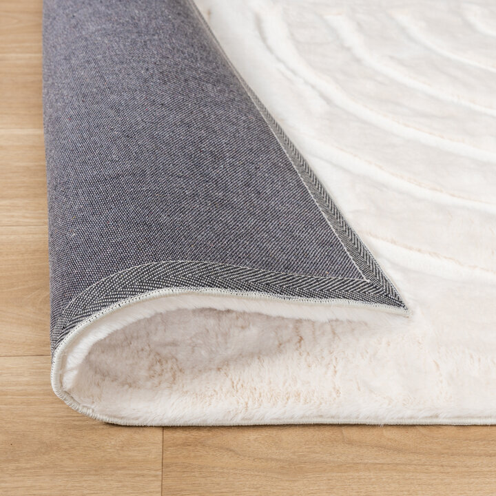 Hochflor Teppich - Carvy Curves Creme